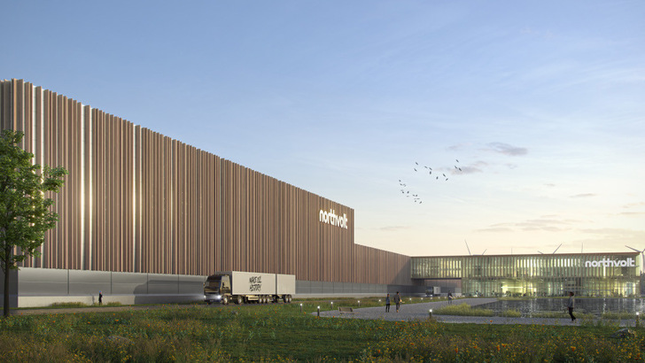 Northvolt’s battery gigafactory in Skellefteå, Sweden, which filed for bankruptcy in March 2025 (animation image).