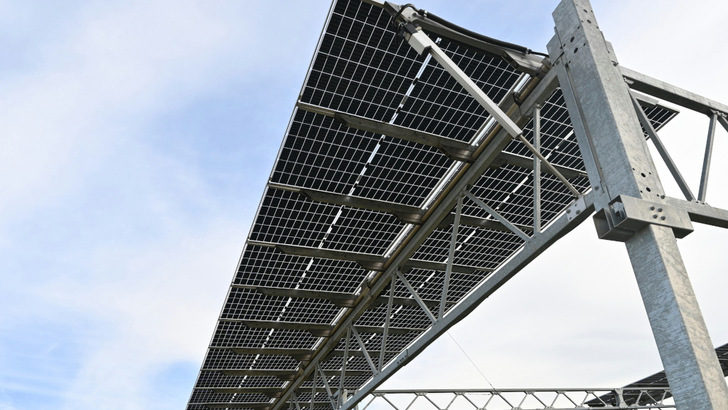 The height of agri-PV systems shapes soil and air temperature beneath.