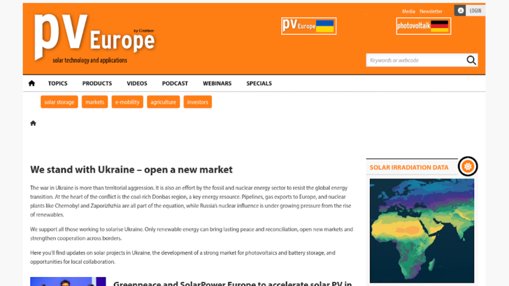 Your platform for information on Ukraine’s solar and energy market.