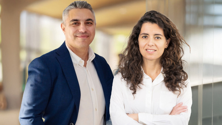 Juwi Hellas Managing Director Takis Sarris with Helene Dimitracopoulos, Mirova’s Managing Director Energy Transition Infrastructure