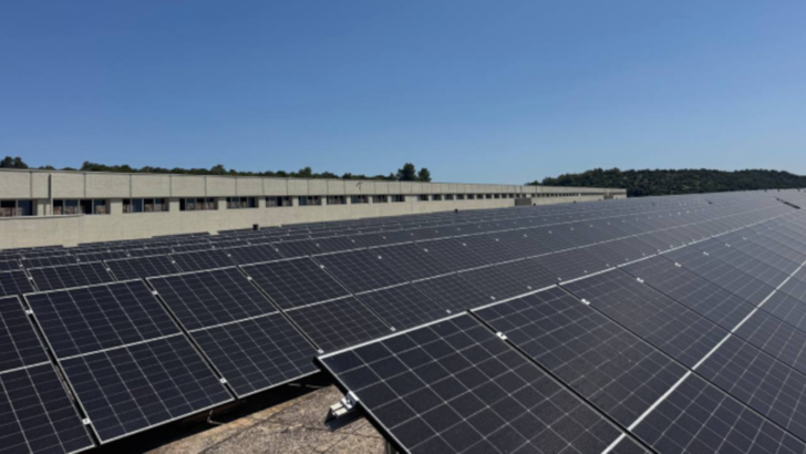 View of the expanded PV system at the Laterza pumping station