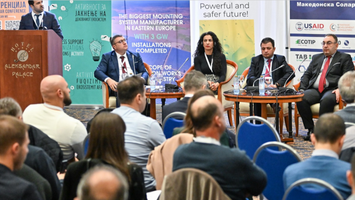 Panellists field questions at the 2025 conference, ahead of September's return to Skopje