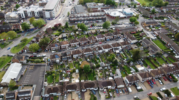 A typical British suburb, where solar no longer has to start on the roof