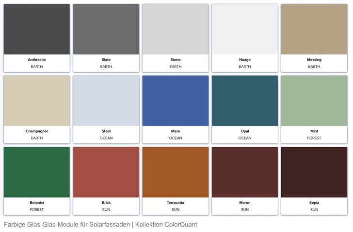 BIPV - New generation of colour modules