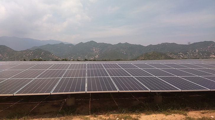 View of the Thuan Bac solar PV plant.