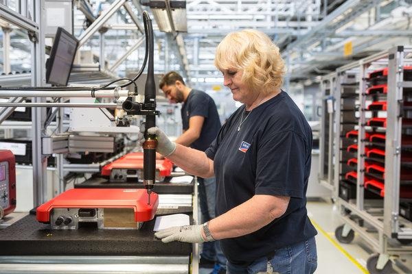 Inverter manufacturing at a SMA factory.