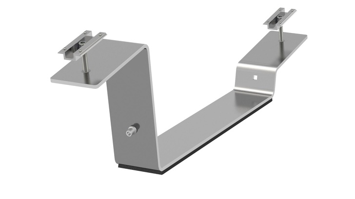Aerocompact presents updated products at Intersolar as a new height-adjustable module clamp.