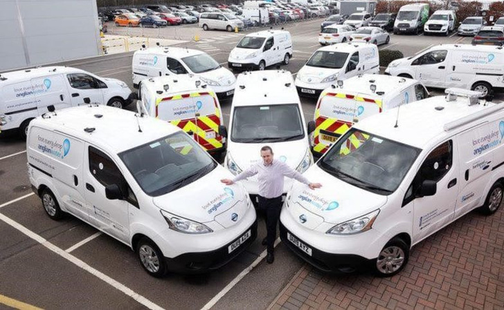 Another way for Anglian Water to decarbonise is to employ fully electric service vehicles.