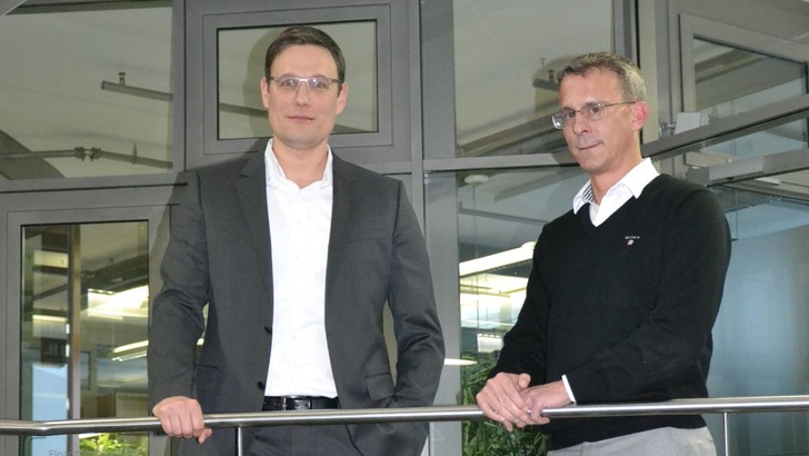 The Schletter Group’s Florian Roos (CEO) and Cedric Zapfe (CTO).