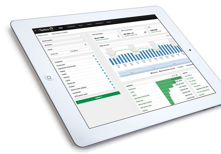 The software visualises energy usage and cost in real-time. - © E-Tactica
