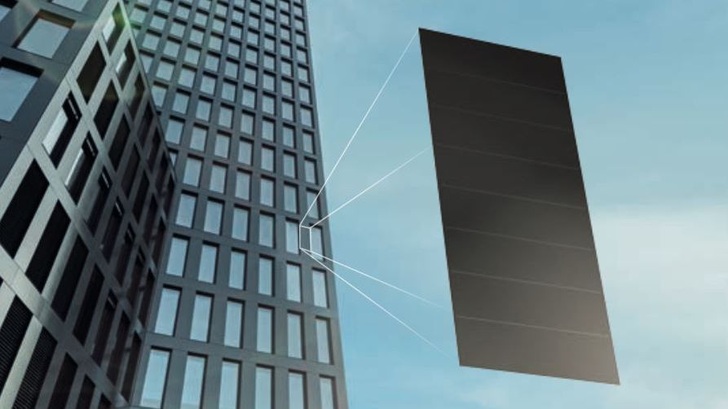 In general, thin-film solar technology is particularly suited to covering facades of buildings. - © Nice Solar Energy
