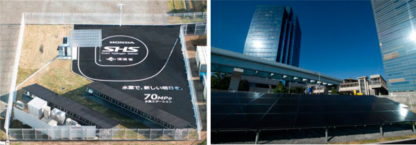 Solar Frontier’s CIS thin-film solar modules installed on the 70MPa Smart Hydrogen Station.