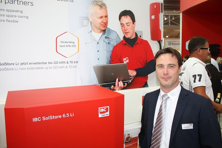Andreas Lipphardt from IBC Solar is supervisor in energy storage systems installation.