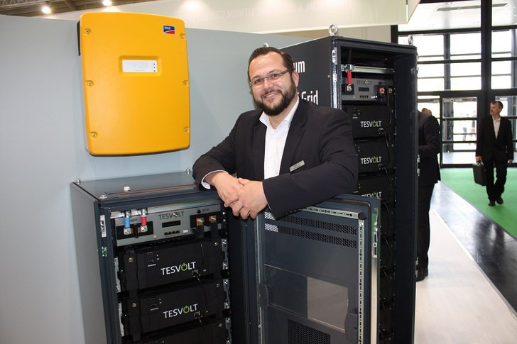 Tesvolt presented its newest generation of commercial energy storage sytems at ees Europe/Intersolar Solar 2017 in Munich.