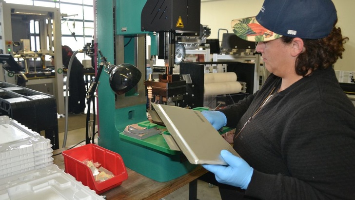 Battery production at the factory of Solarwatt in Frechen near Cologne.