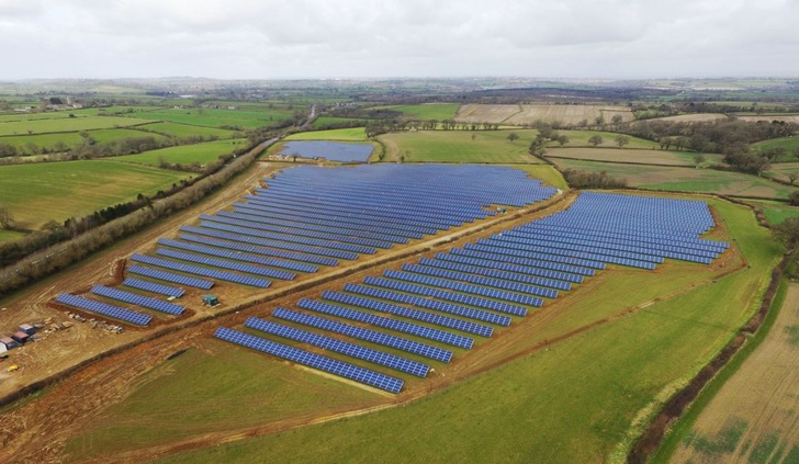 The Caswell facility was built on former farmland, and its 6 MW power make it the biggest of the new Athos Solar parks in Great Britain. - © Athos Solar
