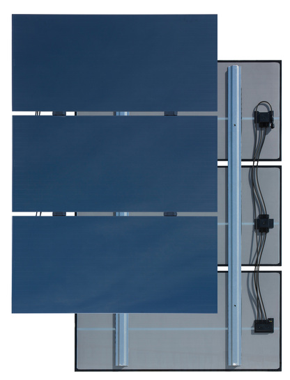 First Solar`s new 365-watt Series 5 glass-glass module, which is 1.85 meters high and 1.2 meters wide.