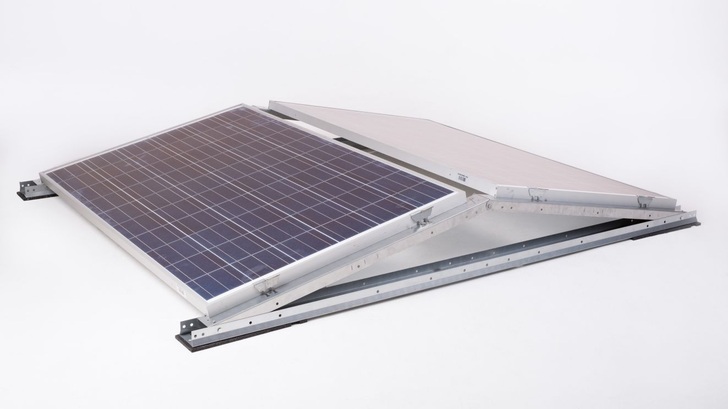 Lightweight and available in two versions: south-facing or east-west-facing (seen here).