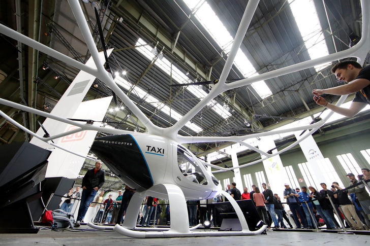 This drone taxi was just one of many attractions at the Green Tech Festival in Berlin.