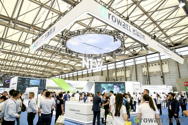 Growatt’s stand at the SNEC PV Power Expo in Shanghai.