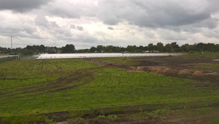 In Veendam (Groningen region), Goldbeck Solar manages the construction of a suburban solar park with 15.5 MW. - © Goldbeck Solar
