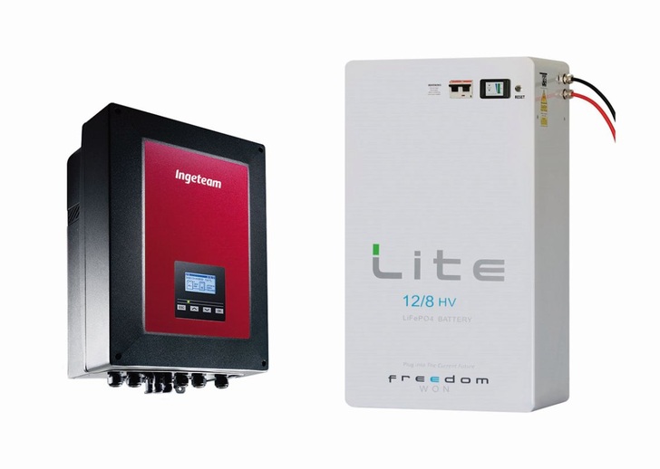 The Ingeteam inverter makes it possible to connect a PV array and a battery bank to the same unit. - © Ingeteam
