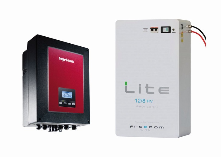 The Ingeteam inverter makes it possible to connect a PV array and a battery bank to the same unit.