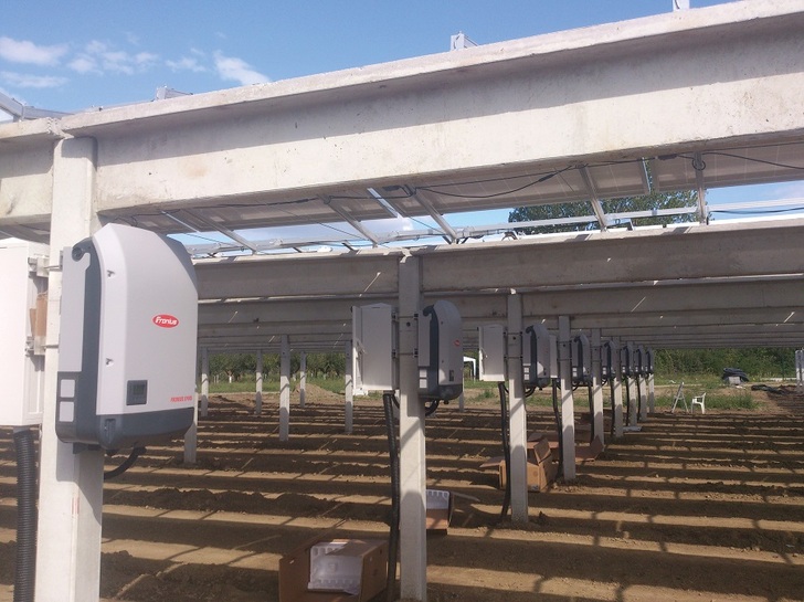 34 Fronius Symo inverters are installed at the 500 kW agrophovoltaic plant in In Virovitica-Podravina (Croatia).