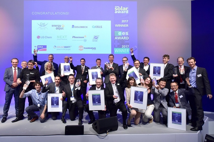The winners of this year`s prestigious Intersolar Awards were announced last evening in Munich. - © Solar Promotion
