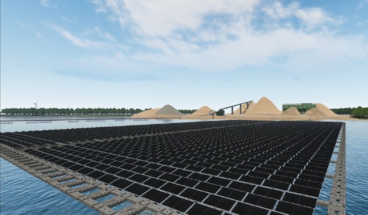 K3 and Vattenfall aim to build floating solar farms in addition to land-bound solar parks in the Netherlands. - © Vattenfall
