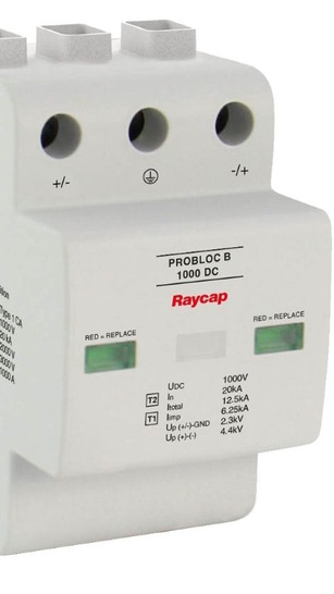 The Probloc B 1000 DC is UL Type 1 CA certified and future-proof. - © Raycap
