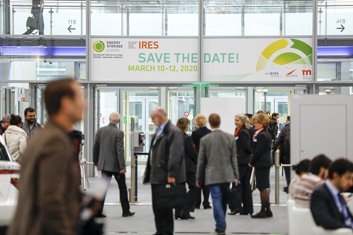 Energy Storage Europe is the trade fair for the global energy storage industry and focuses on applications and energy systems. The international conferences take place in parallel. - © Messe Düsseldorf
