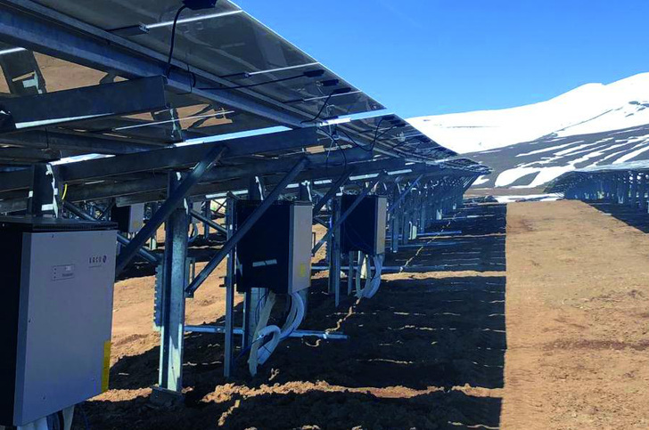 Three blueplanet 125 TL3s installed as part of a solar park in Tatvan, Turkey. - © KACO new energy
