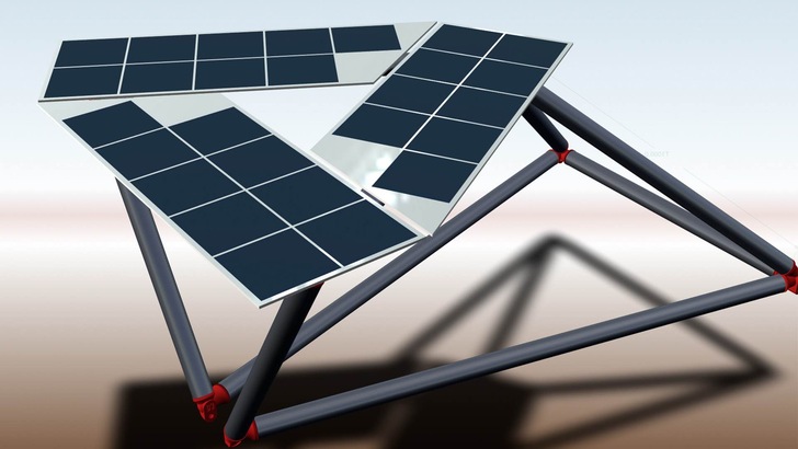 The new solar modules from Opes reduce the module weight by two thirds. - © Opes
