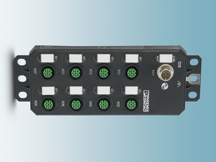 Data and electricity supply is transmitted via a cable with IO-Link.