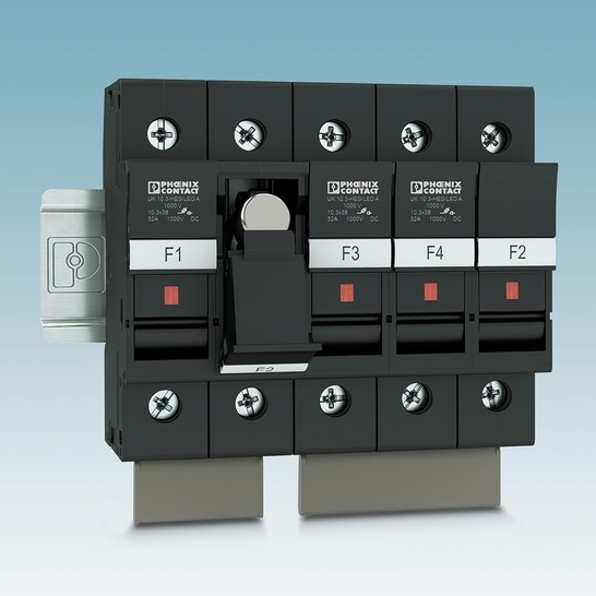 A fuse terminal for demanding standard applications and in photovoltaic systems with 1000 Volts DC.