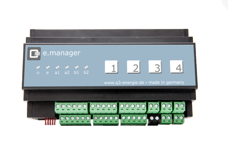 The e.manager is also equipped with Smart Home components like Homematic.