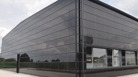 Thin film PV is particularly suitable for solar façades.