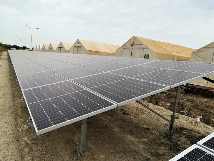 The plant, with a solar PV capacity of 700 kW, combined with a 1,368 kWH battery energy storage system is connected to IOM existing diesel generators.