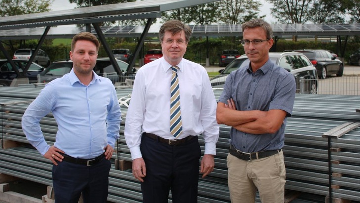 Manuel Schwarzmaier, Tom Graf and Cedric Zapfe are the heads of Schletter in Germany and the international Schletter Group.