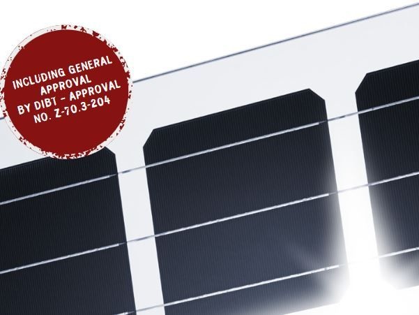 This design solar module from SI Module allows 40 percent of the light to shine through - © SI Module
