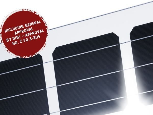 This design solar module from SI Module allows 40 percent of the light to shine through