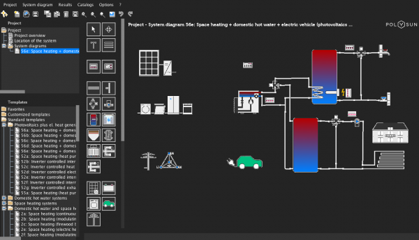 Polysun also has a dark mode to reduce strain on the eyes. - © Vela Solaris
