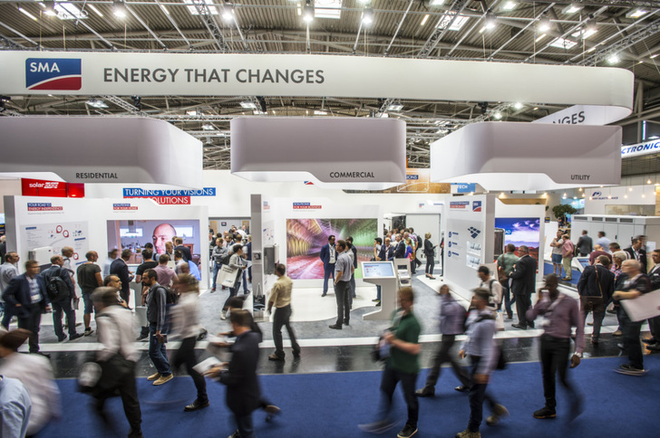 SMA’s stand at Intersolar Europe in Munich - © SMA
