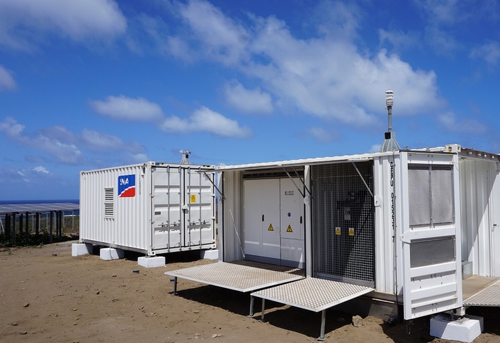 The new SMA system combines solar power and a battery-storage system, and incorporates diesel equipment when necessary.