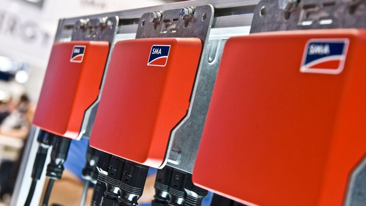 Micro inverter installation directly at the module.