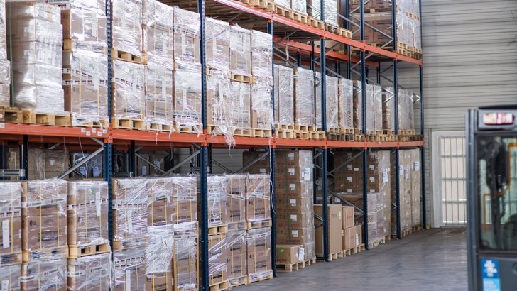 Storage systems waiting for shipping.