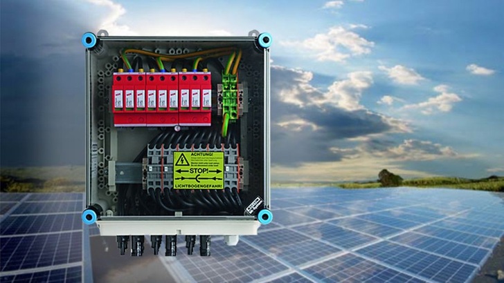 Example for proper protection in the generator connection box.