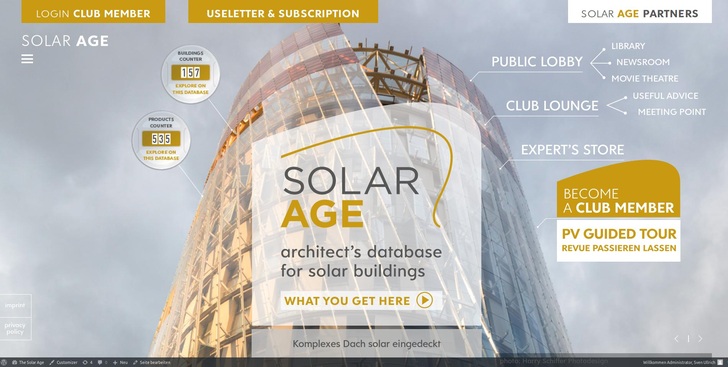 The Solar Age web portal will continue to add to the range of information it provides. - © Cortex Unit
