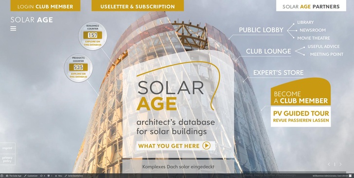The Solar Age web portal will continue to add to the range of information it provides. - © Cortex Unit
 The Solar Age web portal will continue to add to the range of information it provides.